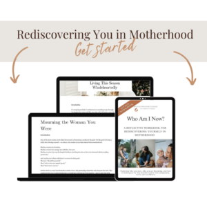 A gentle postpartum workbook to help mothers navigate matrescence, rediscover their identity, and find clarity, confidence, and self-connection in motherhood.